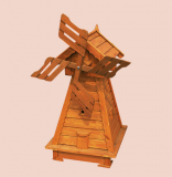 GIGA drevený záhradný veterný mlyn 170 masív prírodný