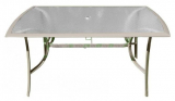 GIGA hliníkový záhradný stôl 152 šedohnedý
