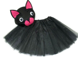 Detský kostým Mačka čierno ružový+maska
