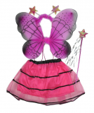 Detský kostým Motýlik tmavo ružový
