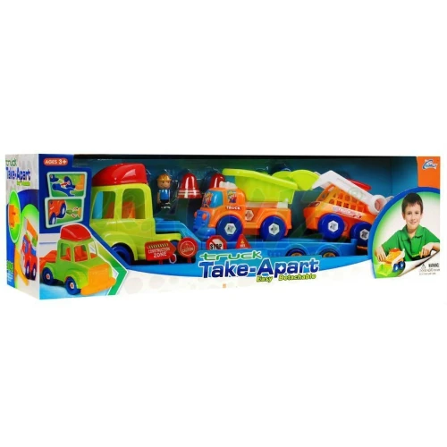 GIGA odťahové vozidlo so stavebnými autíčkami žlté